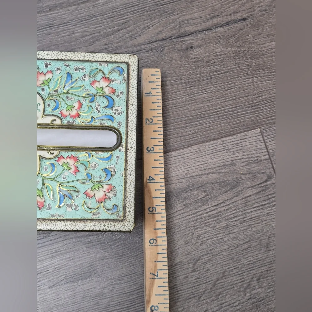 Vintage Metal Floral Kleenex Box Made In Holland Art Decor Boho Victorian - Picture 2 of 6